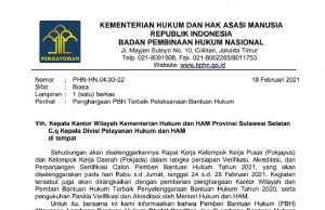 Dua PBH Terbaik Nasional Dapat Penghargaan Dari Kemenhum & HAM