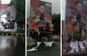 Baliho Ketua LMP di Rusak
