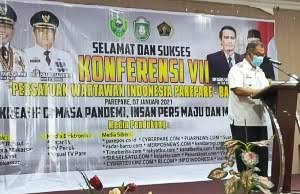 Buka Konferensi VII PWI Parepare-Barru, Ini Kata Wawali Parepare