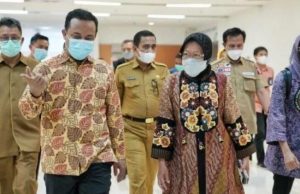 Tri Rismaharini Mensos Didampingi Plt Gubernur Sulsel, Kunjungi Sekuriti Korban Bom Makassar