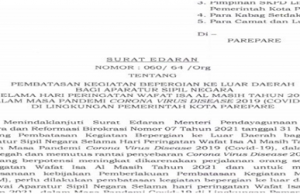 1-4 April, Pemkot Parepare Batasi ASN Bepergian ke Luar Daerah, Melanggar Sanksi Menanti