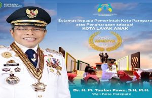 Predikat Kota Layak Anak Kembali Diraih Parepare, Naik ke Kelas dari Madya ke Nindya