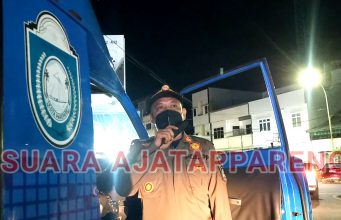 Tim Gakkum Kecamatan Ujung Kolaborasi Diskominfo Edukasi Masyarakat Soal PPKM Level 3