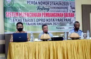 Ketua Bapemperda DPRD Parepare Sosialisasikan Perda nomor 2 Tahun 2020