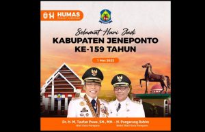 Wali Kota Parepare Ucapkan Selamat Hari Jadi Jeneponto