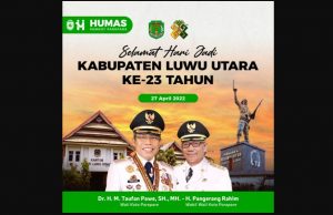 Wali Kota Parepare Ucapkan Selamat Hari Jadi Luwu Utara Wali Kota Parepare Ucapkan Selamat Hari Jadi Luwu Utara
