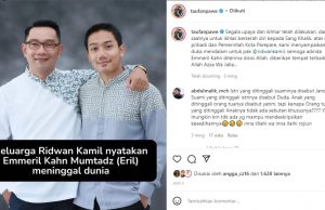 Keluarga Ridwan Kamil Nyatakan Eril Meninggal Dunia, Taufan Pawe Sampaikan Duka