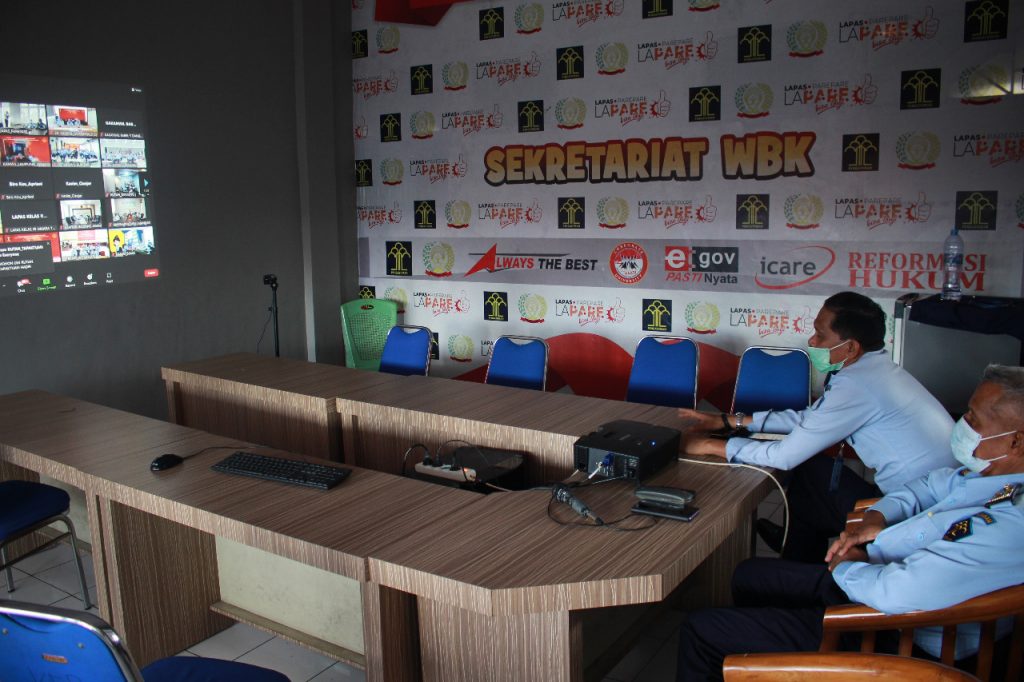 Lapas Kelas IIA Parepare Ikuti Penyerahan LHP BPK RI Via Daring