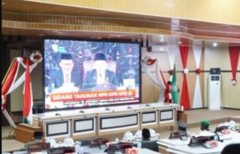 DPRD Parepare, Pemkot dan Forkopimda Simak Pidato Kenegaraan HUT ke-76 RI Secara Virtual