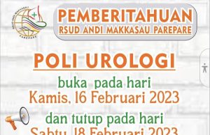 Informasi : Perubahan Jadwal Poli Urologi