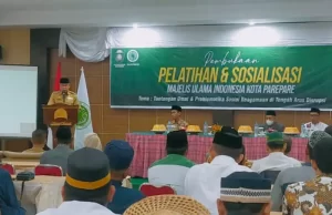 Peran MUI Dalam Membangun Keumatan Disanjung Walikorta Parepare HM Taufan Pawe saat menghadiri acara MUI. wandy