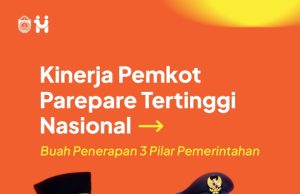 Kinerja Pemkot Parepare Tertinggi Nasional