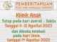 Pemberitahuan, RSUD Andi Makkasau, Pelayanan Klinik Anak Tutup Sementara 11 – 12 Agustus 2023