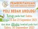 Pemberitahuan, Pelayanan Poli Bedah Urologi RSUD AM, Tutup Sementara 16 dan 23 September 2023