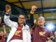 Taufan Pawe bersama Nurdin Abdullah Nonton Laga PSM Makassar Melawan Arema Malang