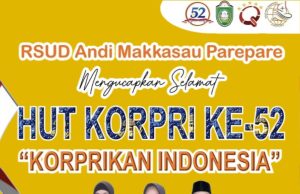 RSUD Andi Makkasau, Selamat Hari Korpri ke-52 Tahun 2023