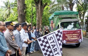Pj Wali Kota Parepare Lepas Logistik Pemilu, Disebar ke Empat Kecamatan