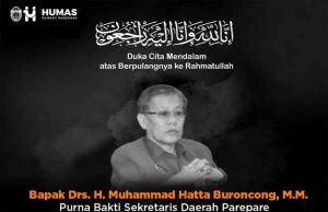 Pemkot Parepare Sampaikan Duka Cita Atas Meninggalnya Eks Sekda Hatta Buroncong