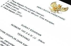 Wali Kota Parepare Keluarkan Surat Edaran untuk Tingkatkan Disiplin dan Kinerja ASN