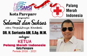 Ketua SMSI Parepare Apresiasi Terpilihnya Kembali DR. H. Surianto AM Pimpin PMI Periode 2026–2031