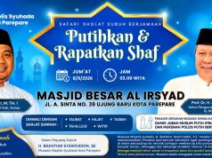 Gerakan Subuh Berjamaah, Majelis Syuhada Parepare Ajak Umat Istiqomah Memakmurkan Masjid