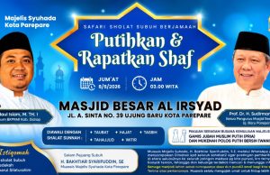 Gerakan Subuh Berjamaah, Majelis Syuhada Parepare Ajak Umat Istiqomah Memakmurkan Masjid