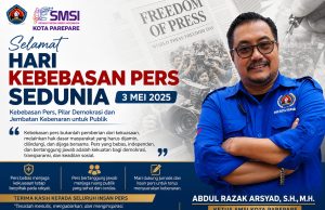 Hari Kebebasan Pers SeduniaKetum SMSI Firdaus: Mendirikan Perusahaan Pers adalah Hak Asasi, Jangan Dipersulit