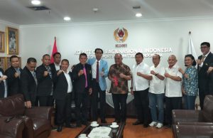 Ketua Umum KONI Pusat Terima Kunjungan Presiden ASTAF, Sekjen ISTAF dan Ketua Umum PB PSTI