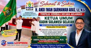 Andi Iwan Darmawan Aras Terpilih Aklamasi Pimpin KADIN Sulsel, Dunia Usaha Optimistis Songsong Era Pertumbuhan Baru