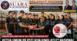 Ketua Umum PB PSTI Kembali Sambangi Atlet Nasional di Parepare, Serahkan Bola untuk Asian Games dan World Cup 2027