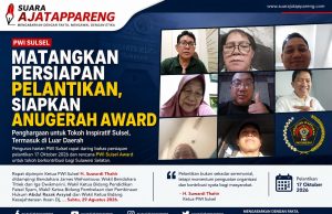 PWI Sulsel Matangkan Persiapan Pelantikan, Siapkan Anugerah Award untuk Tokoh Inspiratif Sulsel