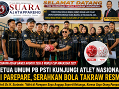 Ketua Umum PB PSTI Kembali Sambangi Atlet Nasional di Parepare, Serahkan Bola untuk Asian Games dan World Cup 2027