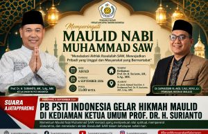 Memperingati Maulid Nabi Muhammad SAW, PB PSTI Indonesia Gelar Hikmah Maulid di Kediaman Ketua Umum Prof. Dr. H. Surianto