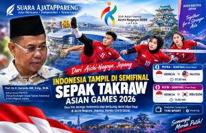 DARI AICHI-NAGOYA, H. SURIANTO KAWAL LANGSUNG PERJUANGAN SEPAK TAKRAW INDONESIA DI SEMIFINAL ASIAN GAMES 2026